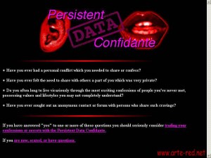 "Persistent Data Confidante" de Paul Vanouse